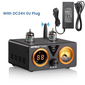 관 AIYIMA T9 프로 스테레오 앰프 블루투스 5.1 QCC3031 Aptx USB DAC COAX OPT HiFi 홈 디지털 VU 미터 100W, [01]T9 PRO 24V EU, 4) T9 PRO 24V EU