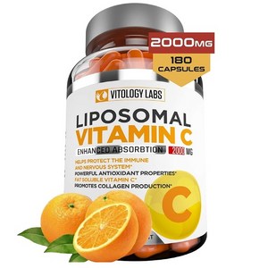 Vitology Labs (미국) 2000MG 리포조말 비타민C 180정, 1개