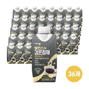 케어웰 밸런스N 검은참깨 로우슈거, 200ml, 36개