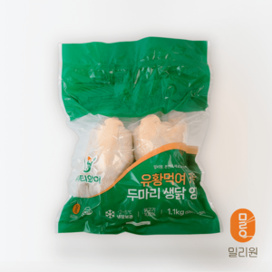 밀리원 두마리 생닭 영계(냉장) 1.1kg, 3