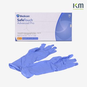 메디콤 세이프 터치 어드밴스 프로 니트릴 항암 글러브 100개 50쌍 100개입 MediCom SafeTouch Nitile Glove Advanced Po, S, 50세트