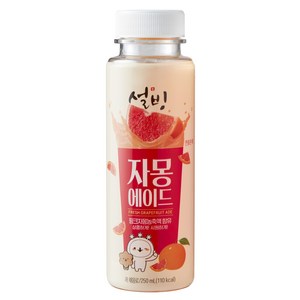 [서울에프엔비] 설빙 자몽에이드 250ml X 12개입, 24개