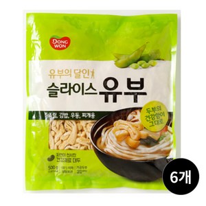 동원 대용량 슬라이스유부 우동고명 500g x 6개 가공식품 주부