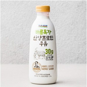 파스퇴르 바른목장 산양프로틴 우유 750ml, 2개