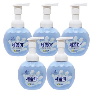 엘지생활건강 온더바디 세꼼마 버블 핸드워시 레몬향 250ml / 핸드솝 손세정제, 5개