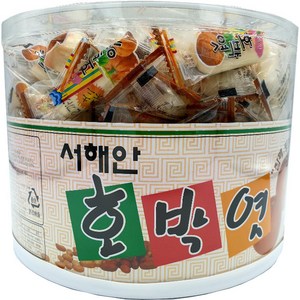 서해안 민속 식품 전통 호박 엿 4통 1BOX, 1.4kg, 4개