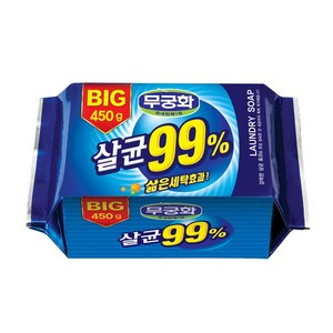 무궁화 살균 99% 빅 세탁비누, 450g, 6개