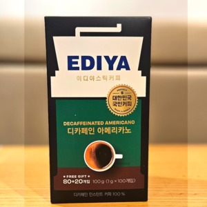 이디야 디카페인 아메리카노, 1g, 100개입, 1개