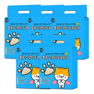 마마쇼 블루 고양이 두부모래, 오리지널, 5개, 10L