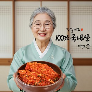[오늘출발 당일제조]100% 국산 수제 포기김치 권할머니 김장김치, 1개, 1kg