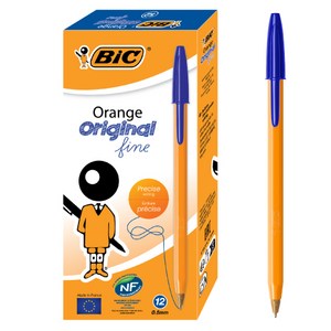 Bic Orange Ballpen 빅 오렌지 볼펜 유성 0.7mm 블루 12자루 빅볼펜, 1개, 빅 오렌지볼펜 블루12입