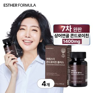 여에스더 콘드로이친 플러스 100% 상어연골 1400mg, 60정, 4개