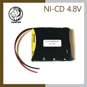 PORESO 4.8V AA 600mAh Line 니카드 Ni-CD RC카 배터리 리드선, 1개