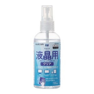 ELECOM 클리닝 리퀴드 액정용 대전 방지 효과 무알코올 타입 100ml CK-DP100, 1개