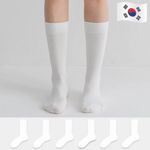 싸다구양말 국산 여성 양말 골지 장목 긴목 학생 6켤레