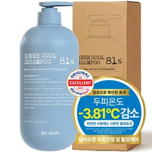 바이아우어 맥주효모 81만PPM 단백질 쿨 탈모 샴푸, 1.017L, 1개