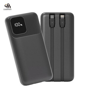 CPM 2IN1 LED 보조배터리 10000mAh 8핀 C타입 잔량표시, 블랙