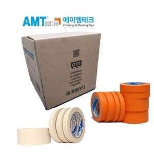 [공장도매상품] Amtech 마스킹테이프 1BOX, 오렌지, 15mm, 80개