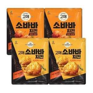 소바바치킨 양념 순살 2 + 오리지날 순살 2, 375g, 1개