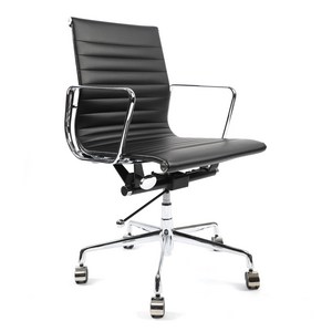 휘게 임스체어 eames chair 사무실 디자인 컴퓨터 고급 1인용 사무용 오피스 의자 디자이너 명품 가죽 인테리어 EA117, 인조가죽(PU) - 블랙, 1개