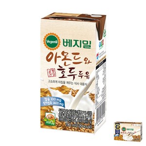 베지밀 아몬드와 호두 두유, 190ml, 48개