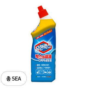 유한락스 락스와세제 다목적세정용, 755ml, 5개