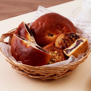 [부산맛집 아델라7]부산 명장 단팥 혼합세트 동백빵 3입+단팥빵 3입, 840g, 1세트