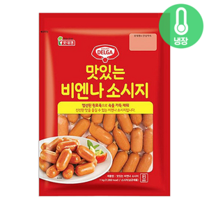 롯데푸드 롯데햄 맛있는 비엔나 소시지1kg 대용량/식자재용/식당용/급식용 소세지 반찬, 1개, 1kg