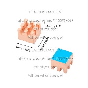 100% 구리 라디에이터 쿨러 방열판 메모리 RAM VGA DDR GPU IC 칩셋 열 테이프 조립 DIY 냉각, 4개