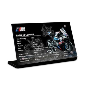 레고 테크닉 BMW M 1000 RR 42130 명판 스탠드 아크릴 디스플레이, 1개