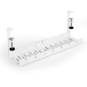 무타공 책상 멀티탭 거치대 정리함 콘센트 전선, 화이트, 1개