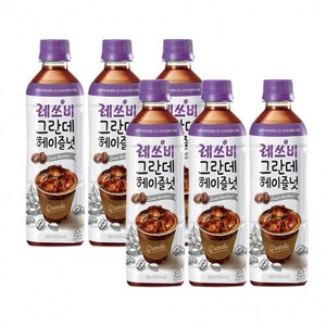 레쓰비 그란데 헤이즐넛 커피음료, 500ml, 6개