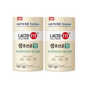 장유산균 장건강 종근당 락토핏 생유산균 팜 2g x 60포 프로바이오틱스 아연 셀렌, 120g, 2개