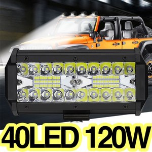 가민 LED써치라이트 60W 120W해루질 서치라이트 화물차 작업등 집어등 12-24V, 1개, 40LED 120W