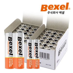 벡셀 알카라인 콤보팩 AA건전지 24p + AAA건전지 24p, 4세트, 48개입