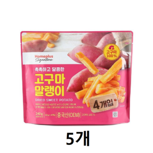 시그니처 달콤한 고구마 말랭이 60Gx4입, 5개, 240g