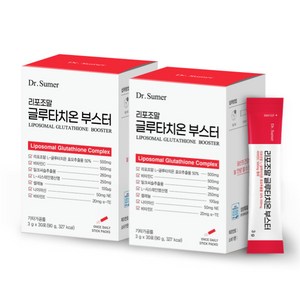 닥터슈머 리포좀 글루타치온 부스터 3g x 30포 닥터하이 리포조말 가루 분말 비타민C 셀렌 비타민E 밀크씨슬, 90g, 2개