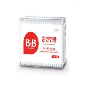 비앤비 순면 면봉, 200개입, 3개