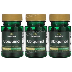 스완슨 유비퀴놀 200mg 30정 3병 코엔자임 Q10 코큐텐 coq10 ubiquinol, 3개