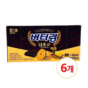 해태제과 버터링 딥초코 12p, 103g, 6개