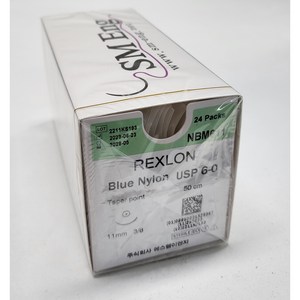 SM ENG Blue Nylon 봉합사 6-0 11mm Tape point NBM611, 1개