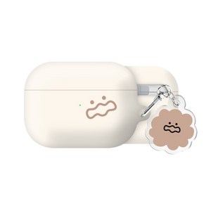 말랑말랑 베이직 에어팟 시리즈 하드 케이스 키링 세트, 겁쟁이, AirPods(3세대)