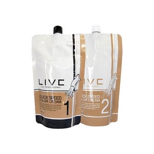 [아이쉬코리아] 라이브 퀵 3분 스피드 칼라크림 500g (오징어먹물) / 3분 염색, S1 블랙, 1개