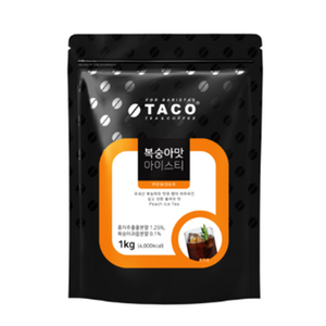 타코 복숭아맛 아이스티 분말, 1kg, 1개입, 6개