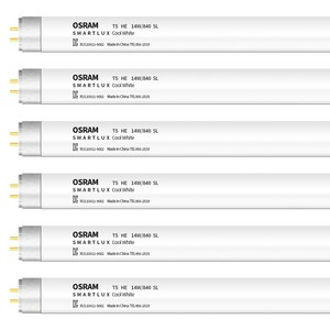 오스람 T5 형광등 HE 14W 840 주백색 SL, 6개