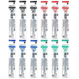 파이롯트 쥬스업 3/4색 볼펜 리필심 세트, 0.4mm 리필심 혼합 12개 (흑3+청3+적3+녹3)