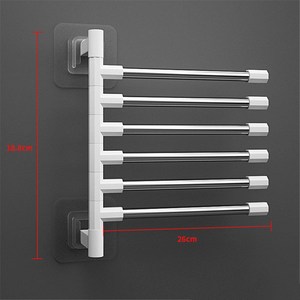 바 회전식 정리함 공간 벽걸이 화장지 절약 스윙 암 알루미늄 브래킷 욕실 휴지 주방 수건 걸이, 4) 6 Ba, 1개
