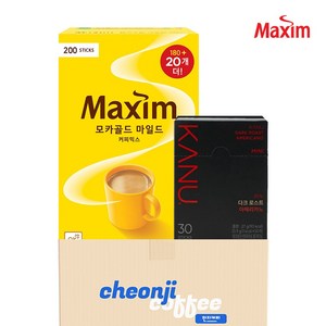 [동서식품] 맥심 모카골드 200입 + 카누 다크로스트 미니 30입, 12g, 1개