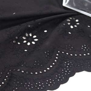 남영레이스 꽃마리 4색 36cm x 90cm 연폭가능[대폭 100% 면 레이스 원단 순면 광목 60수 자수], 블랙, 1개