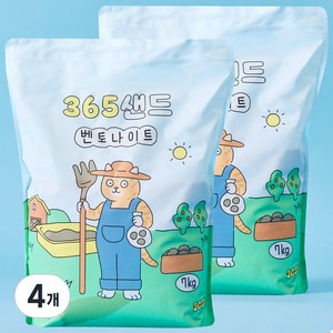 3651 365샌드 고양이모래 벤토나이트, 7kg, 4개